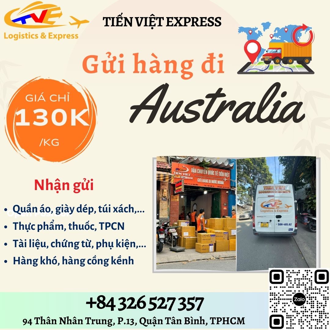 Gửi hàng đi Úc- Tiến Việt Express